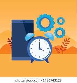 alarm clock with smartphone device