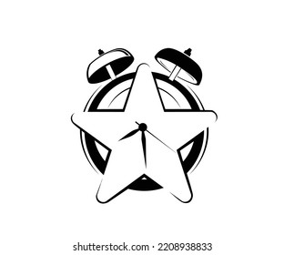 diseño de estrella de reloj de alarma