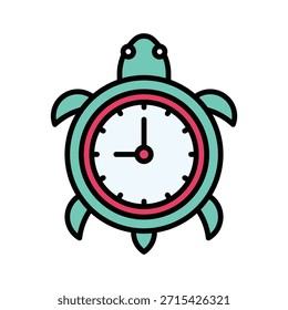 Ilustración vectorial de la tensión del despertador, icono lleno del estilo