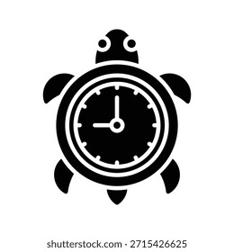 Ilustración vectorial de la tensión del reloj despertador, icono sólido del estilo