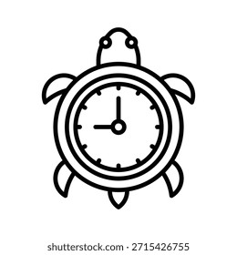 Ilustración vectorial de la tensión del despertador, icono del estilo de la línea