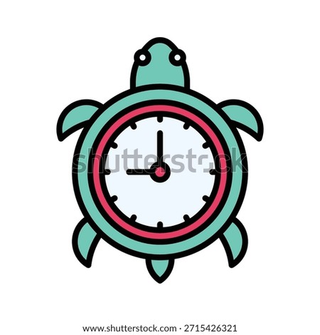 Alarm Clock Stress Vector Illustration, Filled Style Icon
