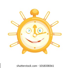 alarm clock sunshine vector illustration