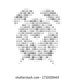 The alarm clock symbol filled with black dots. Vector illustration on white background