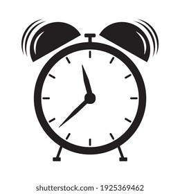 Alarm clock symbol, web and computer icon