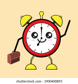 An alarm clock to tell someone's working time. With someone's life theme
