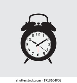 alarm clock template with black color and flat design so it looks simple. for templates