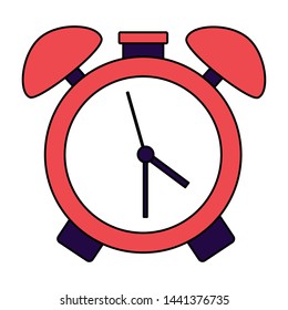 alarm clock time back to school vector illustration