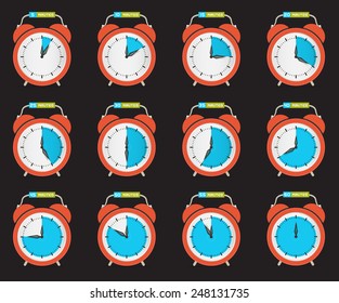 Alarm Clock - Time Countdown Vector Set