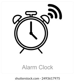 Alarm Clock and time icon concept