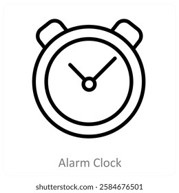 Alarm Clock and time icon concept