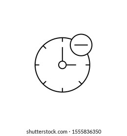 Alarm clock, time icon. Simple line, outline vector of icons for ui and ux, website or mobile application