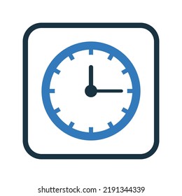 Alarm, clock, time icon. Simple editable vector graphics.