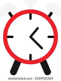 Alarm Clock Time Icon Vector Flat Illustration