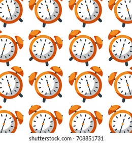 alarm clock time seamless pattern design