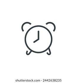 Alarm clock time wake up icon, vector illustration