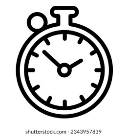 Alarm clock, timer, stopwatch, timepiece line icon, education concept, watch, clock vector sign on white background, outline style icon mobile concept web design. Vector graphics.