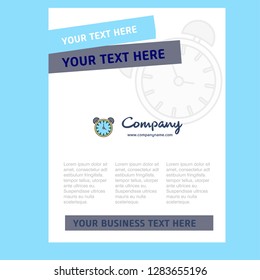 Alarm clock Title Page Design for Company profile ,annual report, presentations, leaflet, Brochure Vector Background