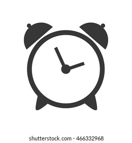 alarm clock traditional time instrument icon. Isolated and flat illustration. Vector graphic