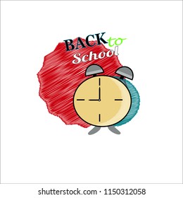 Alarm clock in vector.