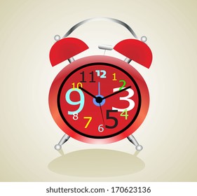 Alarm clock. Vector.