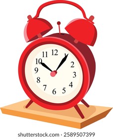 Alarm clock vector clipart illustration 