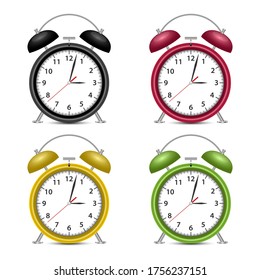 Alarm clock vector design illustration isolated on white background