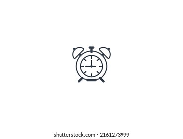 Alarm Clock vector flat emoticon. Isolated Alarm illustration. Alarm icon