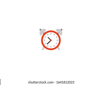 Alarm clock vector flat icon. Isolated alarm clock emoji illustration 