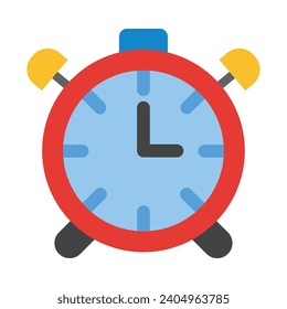 Alarm Clock Vector Flat Icon For Personal And Commercial Use.
