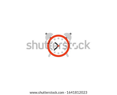 Alarm clock vector flat icon. Isolated alarm clock emoji illustration 