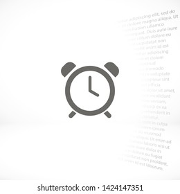 alarm clock vector icon 10 eps , Lorem ipsum Flat design
