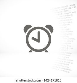 alarm clock vector icon 10 eps , Lorem ipsum Flat design