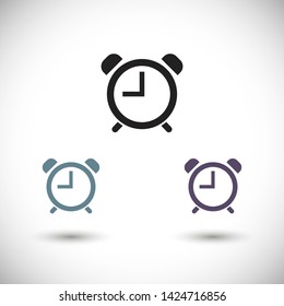 alarm clock vector icon 10 eps , Lorem ipsum Flat design