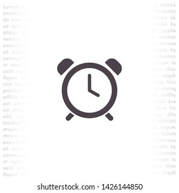 alarm clock vector icon 10 eps , Lorem ipsum Flat design