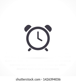 alarm clock vector icon 10 eps , Lorem ipsum Flat design