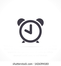 alarm clock vector icon 10 eps , Lorem ipsum Flat design