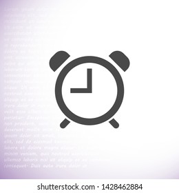alarm clock vector icon 10 eps , Lorem ipsum Flat design