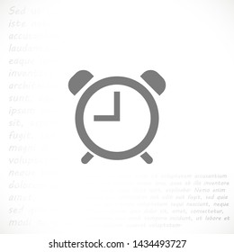 alarm clock vector icon 10 eps , Lorem ipsum Flat design
