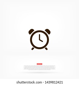 alarm clock vector icon 10 eps , Lorem ipsum Flat design