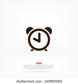 alarm clock vector icon 10 eps , Lorem ipsum Flat design