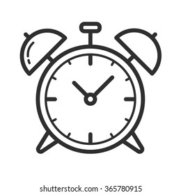 Alarm clock. Vector icon.