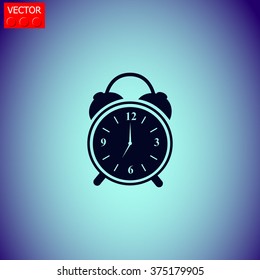 Alarm clock. Vector icon.