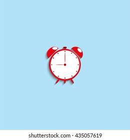Alarm clock. Vector icon.