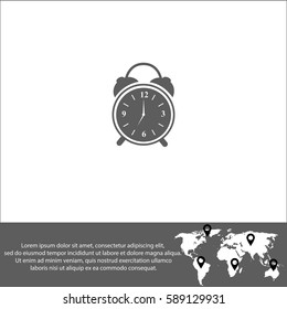 Alarm clock vector  icon.