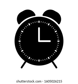 Alarm clock vector icon. clock with bell. editable flat icon. vector illustration