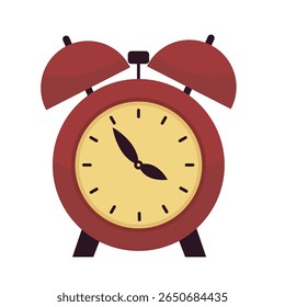 Alarm clock vector, alarm clock icon vector, clock clip art, clip art alarm clock, flat illustration design, isolated on white background
