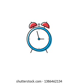 alarm clock vector icon concept design isolated on white background