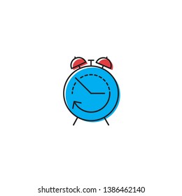 alarm clock vector icon concept design isolated on white background