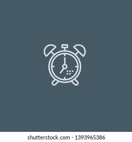 Alarm Clock vector icon. Alarm Clock concept stroke symbol design. Thin graphic elements vector illustration, outline pattern for your web site design, logo, UI. EPS 10.